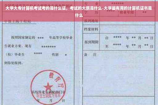 大学大专计算机考试考的是什么证，考试的大纲是什么-大学最有用的计算机证书是什么