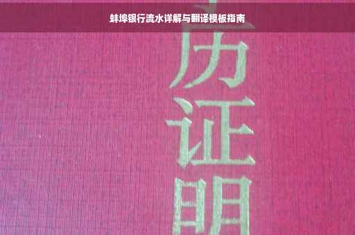 蚌埠银行流水详解与翻译模板指南
