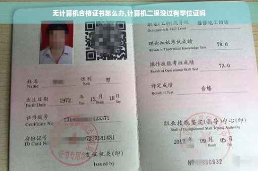 无计算机合格证书怎么办,计算机二级没过有学位证吗