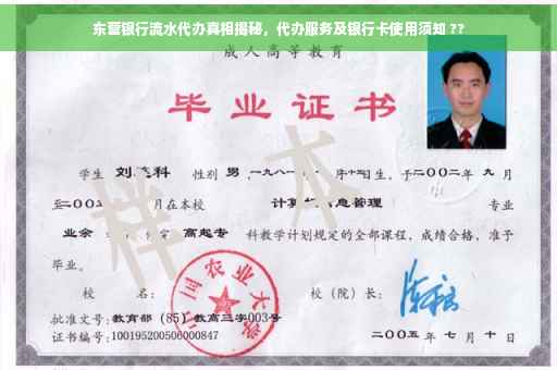 东营银行流水代办真相揭秘，代办服务及银行卡使用须知 ??