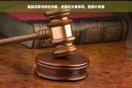 编辑证明书格式详解，步骤与注意事项，附图片指南