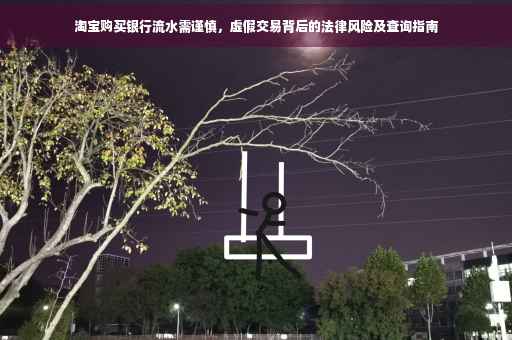 淘宝购买银行流水需谨慎，虚假交易背后的法律风险及查询指南