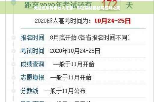 无法证明异常收入来源，财富真相揭秘与应对之策