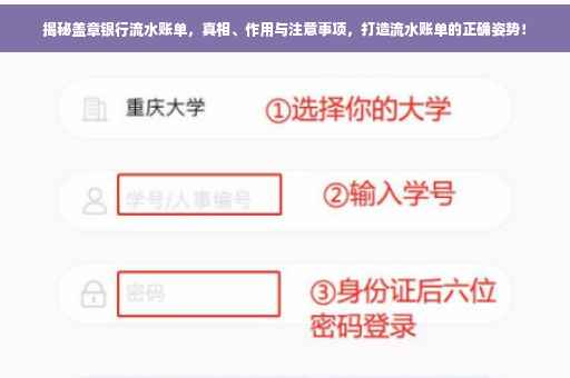 揭秘盖章银行流水账单，真相、作用与注意事项，打造流水账单的正确姿势！