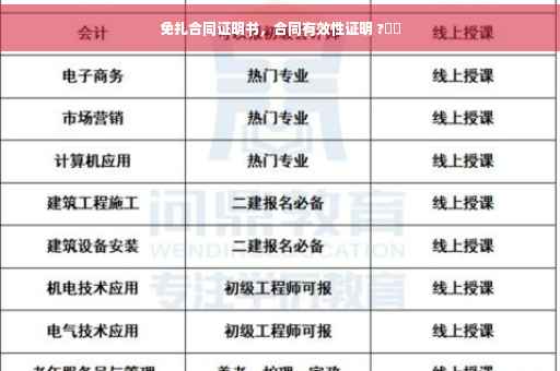 免扎合同证明书，合同有效性证明 ?⚡️
