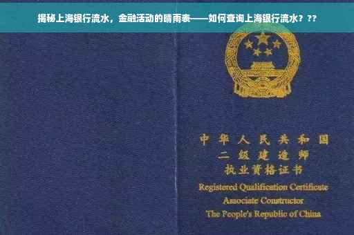 揭秘上海银行流水，金融活动的晴雨表——如何查询上海银行流水？??