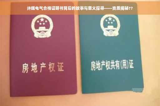许继电气合格证明书背后的故事与意义探寻——资质揭秘??