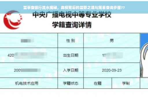 监事查银行流水揭秘，真相背后的监管之道与简易查询步骤??