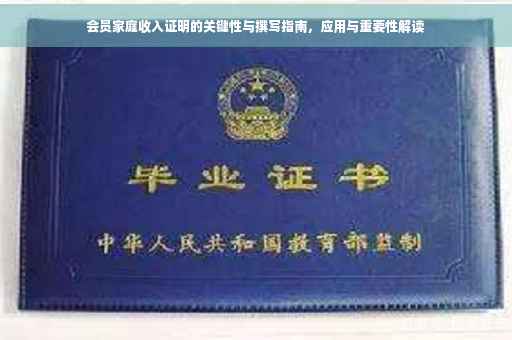 会员家庭收入证明的关键性与撰写指南，应用与重要性解读