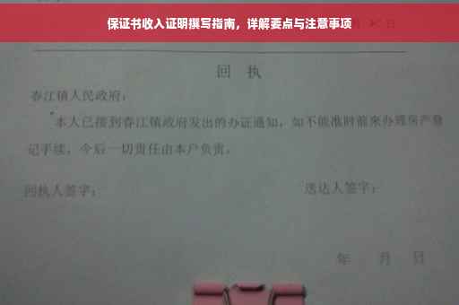 保证书收入证明撰写指南，详解要点与注意事项