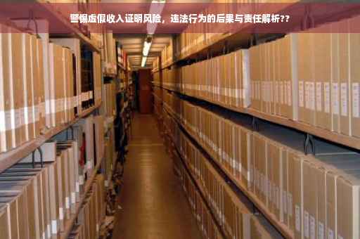 警惕虚假收入证明风险，违法行为的后果与责任解析??