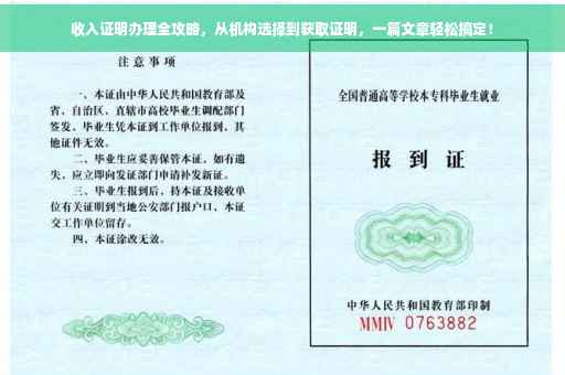 收入证明办理全攻略，从机构选择到获取证明，一篇文章轻松搞定！