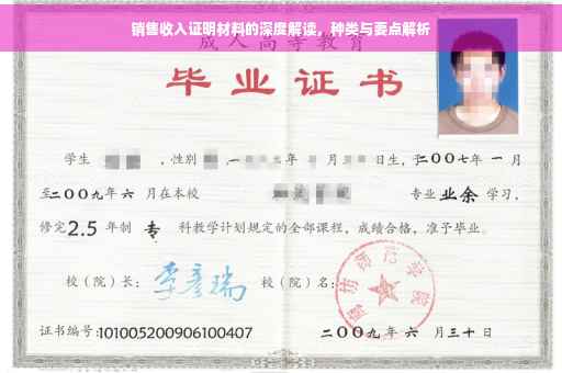 销售收入证明材料的深度解读，种类与要点解析