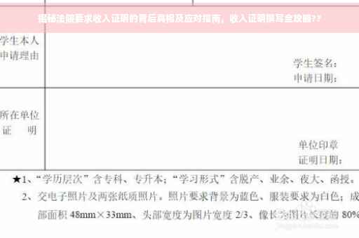 揭秘法院要求收入证明的背后真相及应对指南，收入证明撰写全攻略??