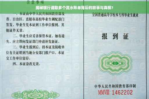揭秘银行调取多个流水账单背后的故事与真相?