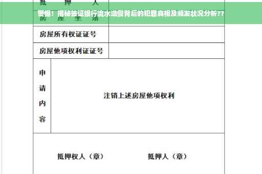 警惕！揭秘签证银行流水造假背后的犯罪真相及频发状况分析??