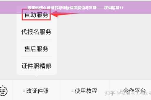 陈奕迅伤心证明书粤语版深度解读与赏析——歌词解析??