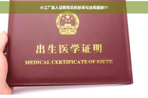 小工厂收入证明背后的故事与法规揭秘??