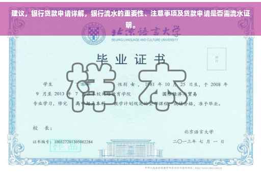 建议，银行贷款申请详解，银行流水的重要性、注意事项及贷款申请是否需流水证明。