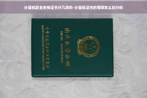 计算机职业资格证书分几级的-计算机证书的等级怎么划分的