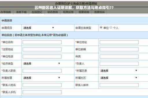 苏州新区收入证明详解，获取方法与地点指引??