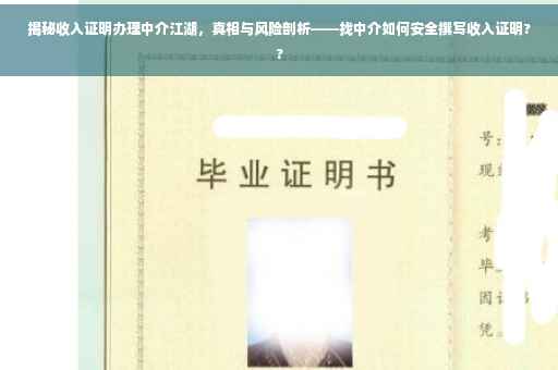 揭秘收入证明办理中介江湖，真相与风险剖析——找中介如何安全撰写收入证明??