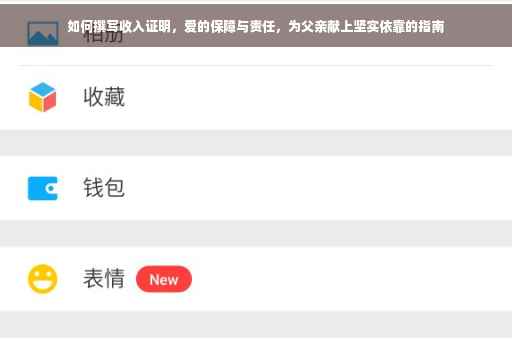 如何撰写收入证明，爱的保障与责任，为父亲献上坚实依靠的指南