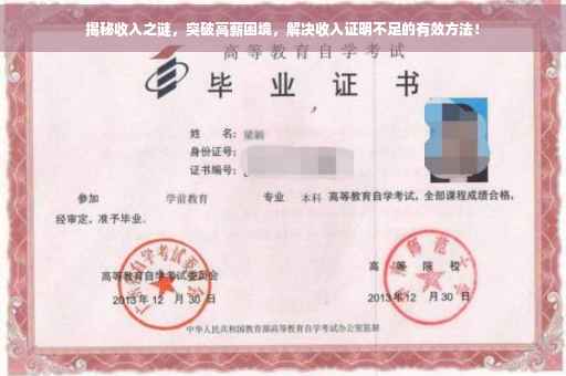 揭秘收入之谜，突破高薪困境，解决收入证明不足的有效方法！