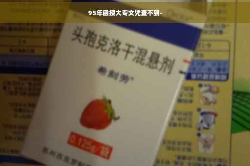 95年函授大专文凭查不到-
