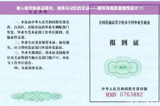 老人转交物品证明书，传承与记忆的见证——撰写指南及重要性探讨 ?✨