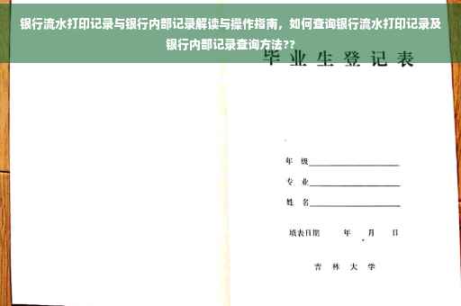 银行流水打印记录与银行内部记录解读与操作指南，如何查询银行流水打印记录及银行内部记录查询方法??