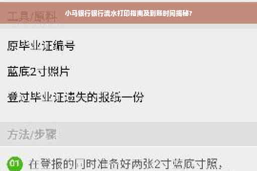小马银行银行流水打印指南及到账时间揭秘?