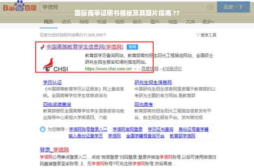 国际商事证明书模板及其图片指南 ??