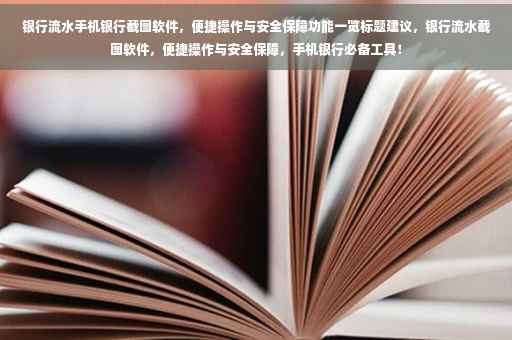 银行流水手机银行截图软件，便捷操作与安全保障功能一览标题建议，银行流水截图软件，便捷操作与安全保障，手机银行必备工具！