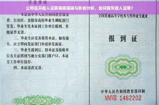 公司低开收入证明真相揭秘与影响分析，如何撰写收入证明？