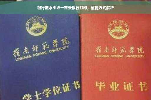 银行流水不必一定去银行打印，便捷方式解析