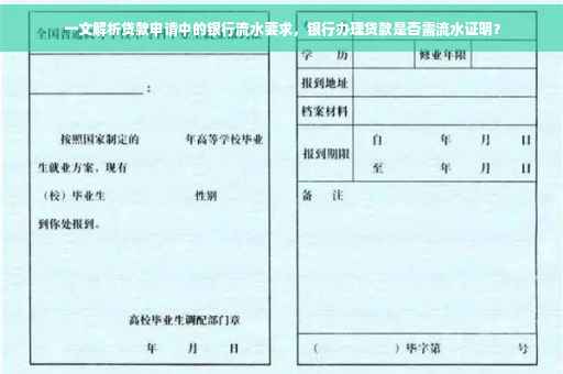 一文解析贷款申请中的银行流水要求，银行办理贷款是否需流水证明？