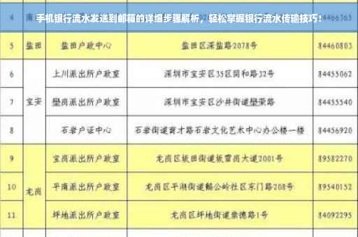手机银行流水发送到邮箱的详细步骤解析，轻松掌握银行流水传输技巧！