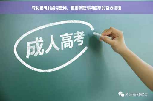 专利证明书编号查询，便捷获取专利信息的官方途径