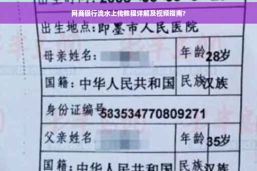 网商银行流水上传教程详解及视频指南?