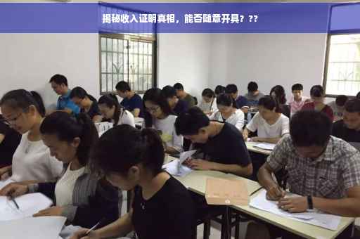 揭秘收入证明真相，能否随意开具？??