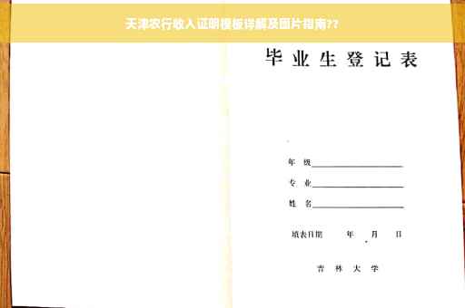 天津农行收入证明模板详解及图片指南??