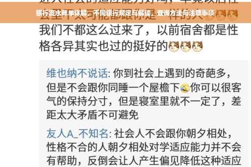 银行流水账单详解，不同银行规定与解读，查询方法与注意事项