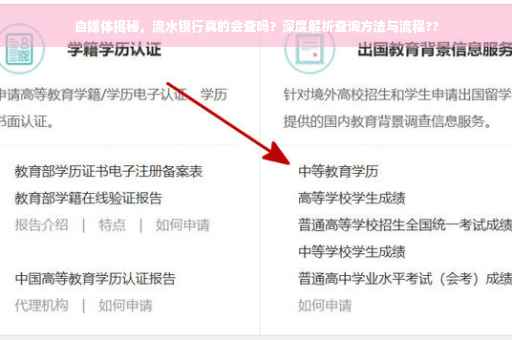 自媒体揭秘，流水银行真的会查吗？深度解析查询方法与流程??