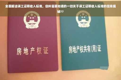 全面解读误工证明收入标准，你所需要知道的一切关于误工证明收入标准的信息揭秘??