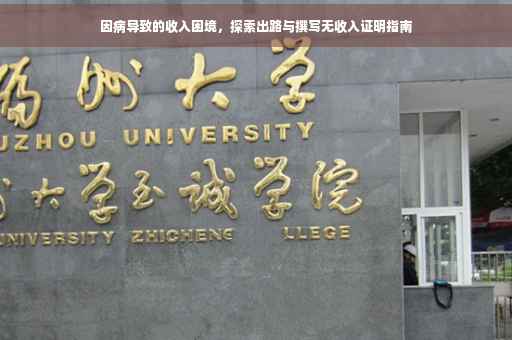 因病导致的收入困境，探索出路与撰写无收入证明指南