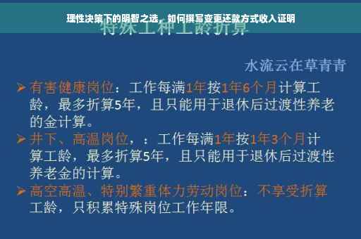 理性决策下的明智之选，如何撰写变更还款方式收入证明