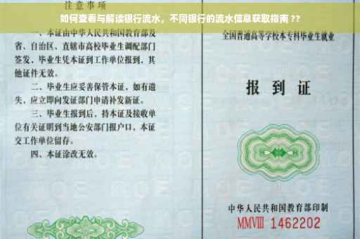 如何查看与解读银行流水，不同银行的流水信息获取指南 ??