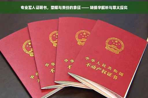 专业军人证明书，荣耀与责任的象征 —— 转换字解析与意义探究