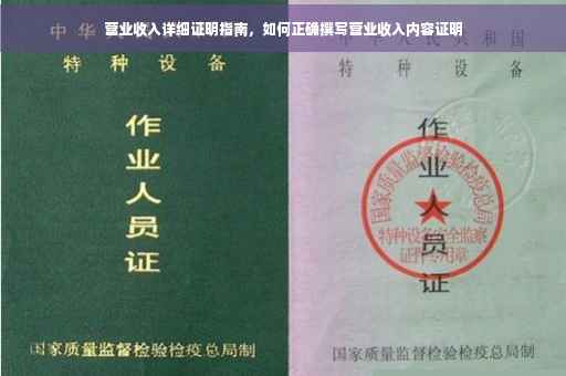 营业收入详细证明指南，如何正确撰写营业收入内容证明